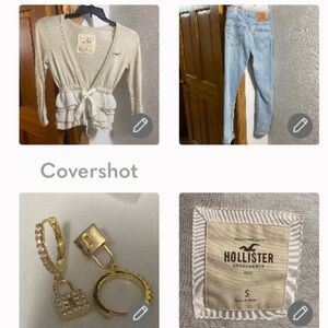 Hollister Sweater szS+Levi’s👖12reg jr+lock🔒CZ earrings